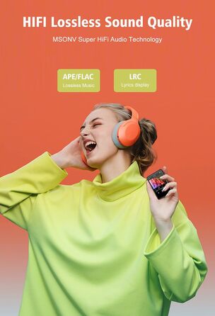 MP3 плеєр Mechen Bluetooth 32GB з динаміком, USB-C, FM-радіо, записом, Hi-Fi звук, тривалий час роботи, підтримка карт пам'яті, чорний