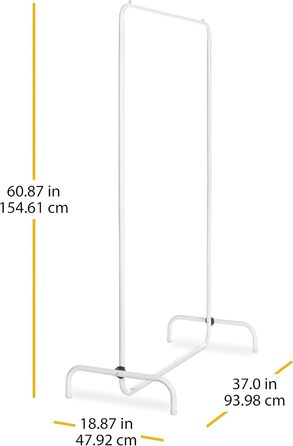 Whitmor Clothes Rack, Adjustable, White/Chrome (White)