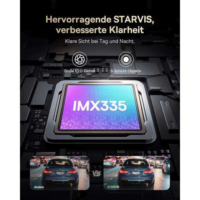 Автомобільний відеореєстратор Baseus VD1 Pro 4K+1080P з сонячною панеллю, режимом паркування, STARVIS нічним баченням, GPS, 5GHz Wi-Fi та карткою пам'яті 32GB