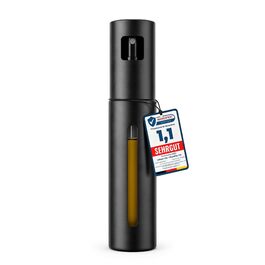 Розпилювач олії Leisure Life® Premium 2.0 – 100 мл, нержавіюча сталь, захист від УФ, без BPA, можна мити в посудомийній машині, для кухні, гриля та аерофритюрниці (Noir Steel)