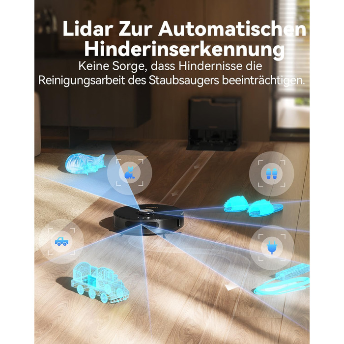 Робот-пилосос Tesvor S8MAX 3-в-1 з функцією миття, 8000Pa, LiDAR-навігація, 240 хв роботи, керування через додаток/Alexa, самостійна станція очищення 2.5л для великих приміщень з тваринами (X8 Ultra)