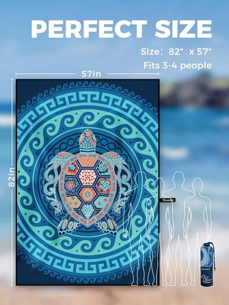 OCOOPA Microfiber Beach Towel, Quick-Drying, Large 200x145 cm, Super Absorbent, Sand-Free Beach and Swimming Towels for Men and Women