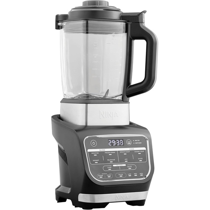 Ninja Foodi Hot & Cold Blender with Auto-iQ Programs - 1.7L Glass Jug, 1000W, Includes Masher & Cleaning Brush