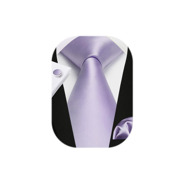 Краватка чоловіча Enlision для весілля, краватка та нагрудна хустинка з манжетними кнопками, шовкова, візерунок Paisley, різні кольори (K- фіолетовий)