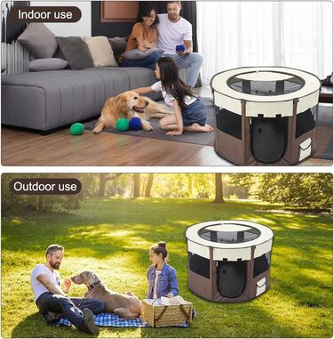 Складаний вольєр для цуценят, 70x70x40 см - вольєр для собак, для дому, водовідштовхуючий, Oxford