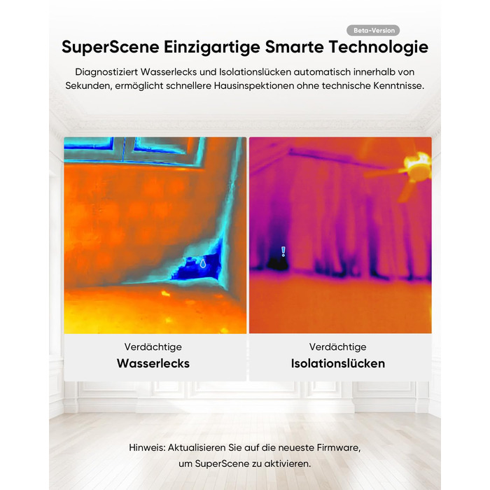 HIKMICRO E01 Тепловізійна камера SuperIR: портативна інфрачервона камера з лазерним покажчиком, роздільна здатність 240x240, діапазон температур -20°C - 400°C, частота оновлення 20Hz