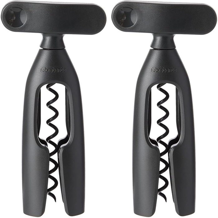 Відкривачка для корок Brabantia Quickpull Tasty+ (Темно-сірий, 2 шт.)