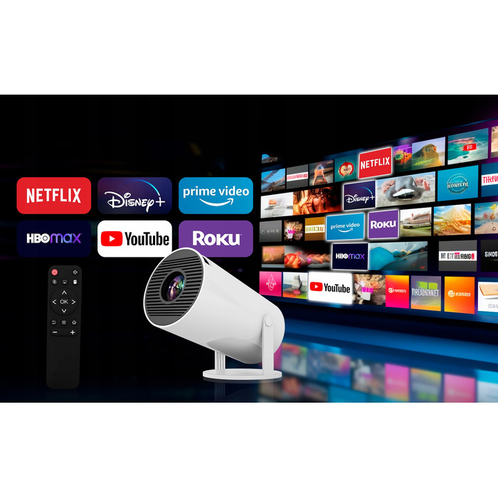 Смарт-проектор HY300 PRO LED Full HD з Wi-Fi та Android TV