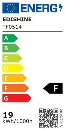 LED торшер EDISHINE для вітальні, спальні, офісу, 146 см, диммування, тепле світло 3000K, чорний (2 шт.)