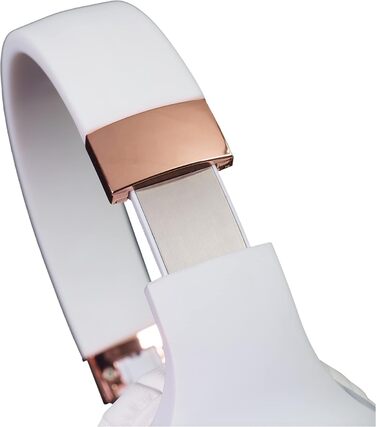 Навушники PowerLocus Bluetooth Over-Ear з мікрофоном, бездротові, складні, Hi-Fi стерео, глибокий бас, для телефону, планшета, ПК (Золотий Рожевий/Білий)