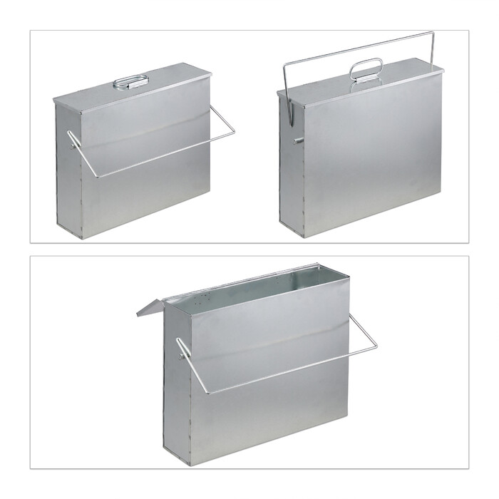 Relaxdays Ash Bucket Rectangular with Lid