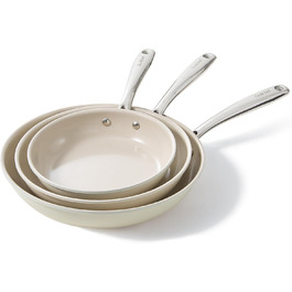 Redchef Ceramic Induction Nonstick Pan Set - 20/24/28cm - PTFE, PFAS, PFOA Free - Compatible with All Cooktops, Oven Safe, Dishwasher Safe