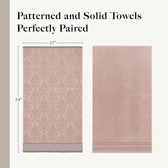 Набір рушників Pacific Coast Textilien Damast Jacquard з бордюром, 100% бавовна, 8 шт, персиковий колір