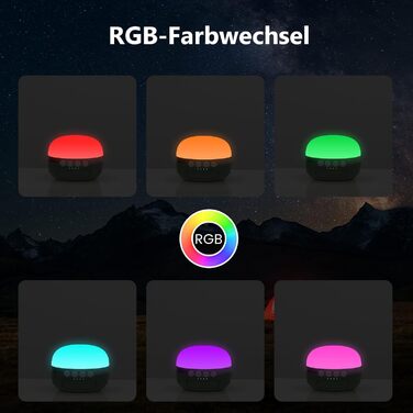 LED Camping Lamp 8400mAh Battery, RGB Color Changing Camping Lantern with USB-C Rechargeable, 5 Light Modes, Stepless Dimming, Waterproof and Strong Magnet Camping Lamp for Hiking, Power Outages, Emergency