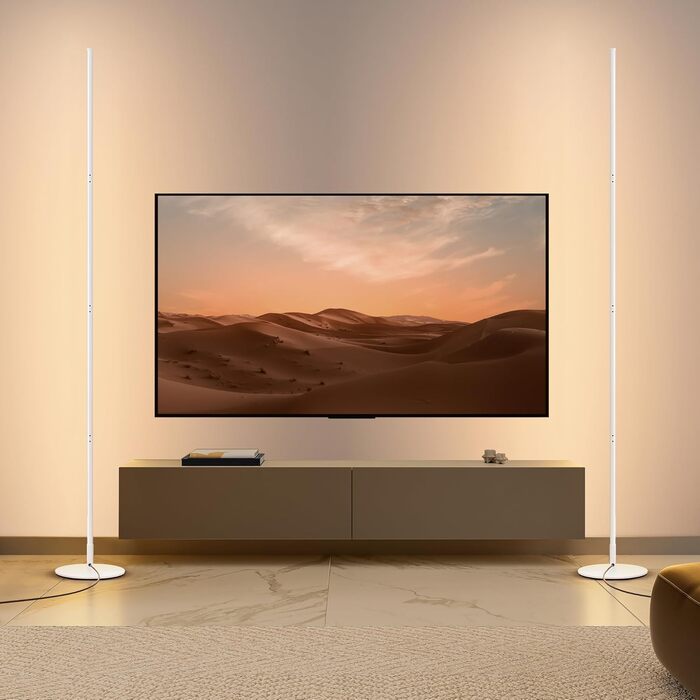 LED торшер Edishine з димуванням, тепле світло 3000K, регульована висота 146 см, для вітальні, спальні, офісу, з функцією пам'яті