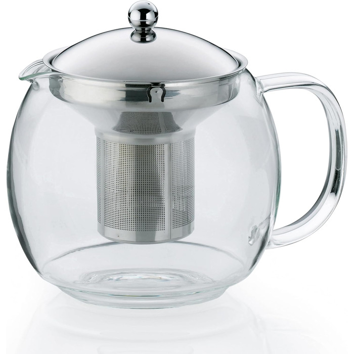 Kela 16922 Glass Teapot with Stainless Steel Infuser (1.5 L, Cylon)