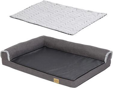 Ортопедичне ліжко для собак BingoPaw великих порід: м'який килимок, зручне диван-корзина, знімний, водонепроникний, ергономічний, розмір XL (120x90x25 см)