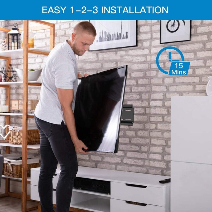 Настінне кріплення для телевізора PERLESMITH Ultraslim 26-75 дюймів, VESA 400x400, до 52 кг