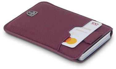 Слім-гаманець TRAVANDO Dallas для чоловіків, RFID-захист, картхолдер на 12 карт, компактний портмоне (Червоний)