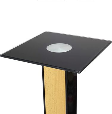 Ексклюзивні підставки для колонок BS03 чорного глянцю з декоративною вставкою (бук світлий)