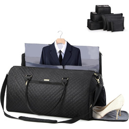 Сумка-органайзер для подорожей 2в1, жіноча, 50L, з відділеннями для взуття та речей, чорна