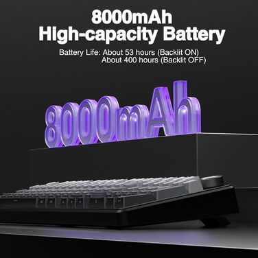 Механічна ігрова клавіатура AULA F99 Pro: RGB, Hot-swap, бездротовий 3-в-1, QWERTY, чорний градієнт