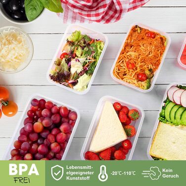 Набір контейнерів для зберігання YASHE з кришкою 38 шт. (19 контейнерів + 19 кришок), герметичні, BPA-Free, для кухні, з етикетками (SE-16PCS)