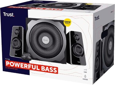 Акустична система Trust Tytan 2.1 - 120 Вт, чорний колір, з сабвуфером, для ПК