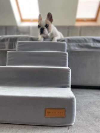 Сходинки для собак Velinda з 4 ступенями, для котів, домашніх тварин, допомога у вході, пінополіуретан (рожевий)