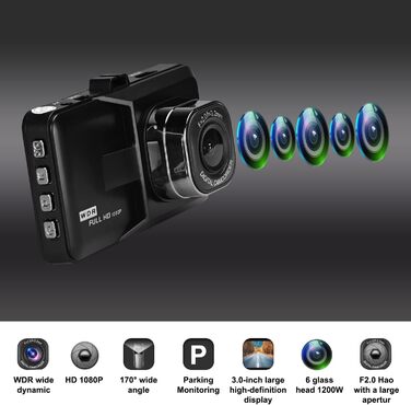 Відеореєстратор Podazz Dashcam Auto – передня та задня камери, 3