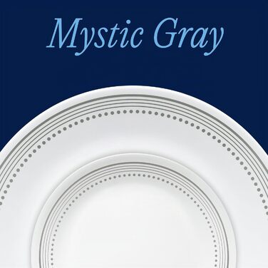 Сервіз столовий Corelle Mystic Gray на 6 осіб, 18 предметів, скло, сірий колір, стійкий до сколів