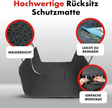 Захист для багажника автомобіля WALSER Cäsar: килимок з боковим захистом, чорний (захист заднього сидіння)