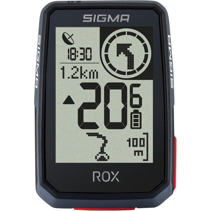 Велокомп'ютер SIGMA ROX 2.0 GPS, бездротовий, чорний, навігація, сумісний з електровелосипедом, USB-C, ANT+, BLE, водонепроникний IPX7, легке встановлення, велотахометр