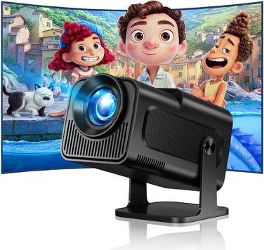 Міні-проектор Quilted Northern Beamer 4K з Android 11.0, WiFi 6, BT 5.0, Auto Keystone, 180° для дому та на вулицю