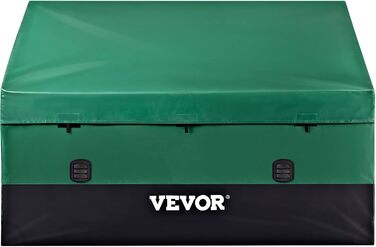 VEVOR Зовнішня коробка для зберігання 147x86x108 см, водонепроникна PE, садова скриня для подушок, для басейнів, дворів, гаражів, зелено-чорна