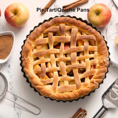 Форми для кексів/тартів Yamteck Tarteform 6 шт. 10 см, золотисті з підйомною кришкою, антипригарне покриття, з вуглецевої сталі