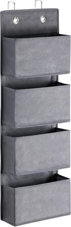 Органайзер для дверей Youdenova з 4 кишенями та 2 гачками, підвісний органайзер для ванної, спальні, дитячої кімнати (сірий)