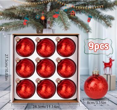 Скляні кулі для прикраси ялинки Hengsong, 24 шт., чорні та золоті, 6 см. Ідеальні для різдвяного декору