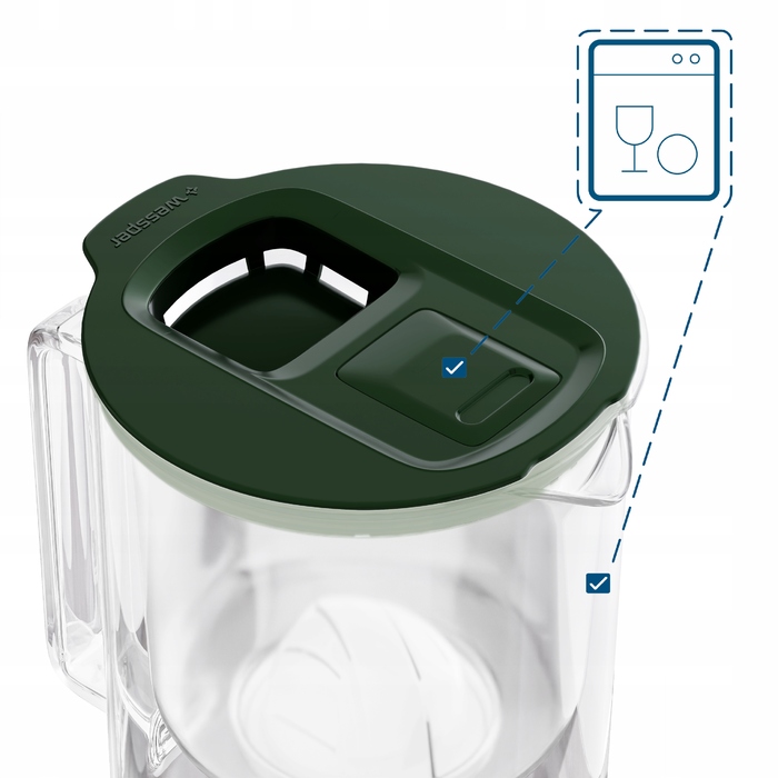 Скляний фільтр-кувшин Wessper D4 Borosilicate Mini FF GE з фільтром