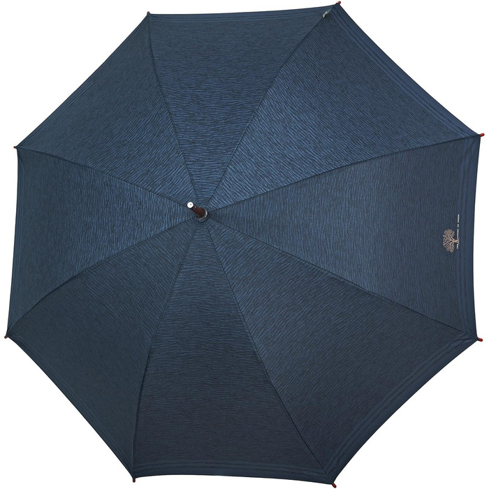Perletti Green Eco-Friendly Women's Umbrella - Large Automatic Rain Umbrella with Recycled Materials & White Flower Design (Blue, 102cm Diameter)