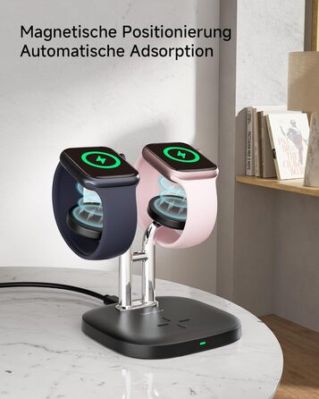 Зарядний пристрій SwanScout для Apple Watch 10/Ultra/9/8/7/6 та AirPods Pro (704A, 3.3W, чорний)