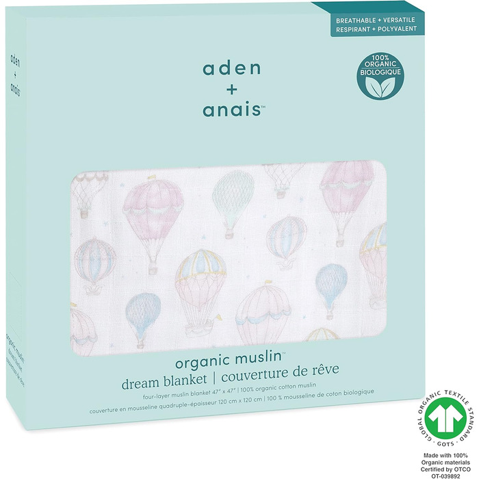 aden + anais™ Dream Blanket Bio-Baumwoll-Musselin-Decke Above The Clouds-in The Sky