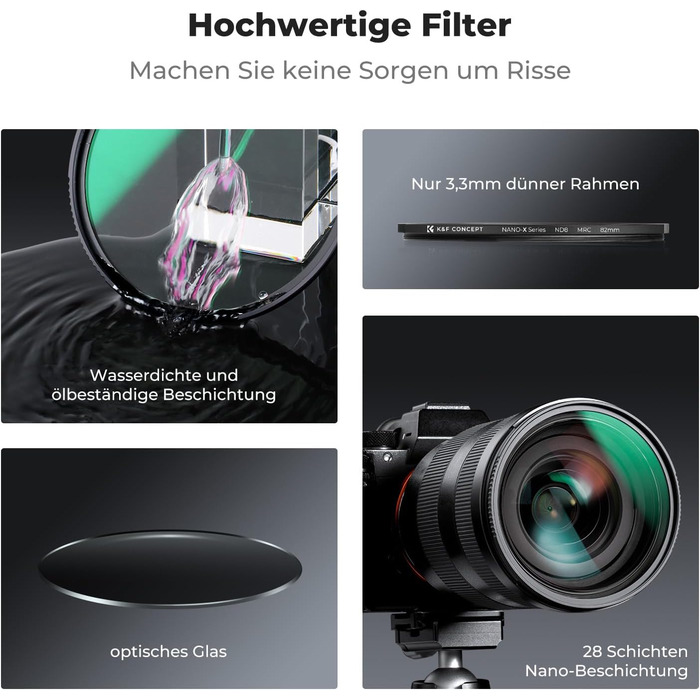 ND-фільтр K&F Concept Nano-X ND8 (3 Stop) 77mm для фотокамер