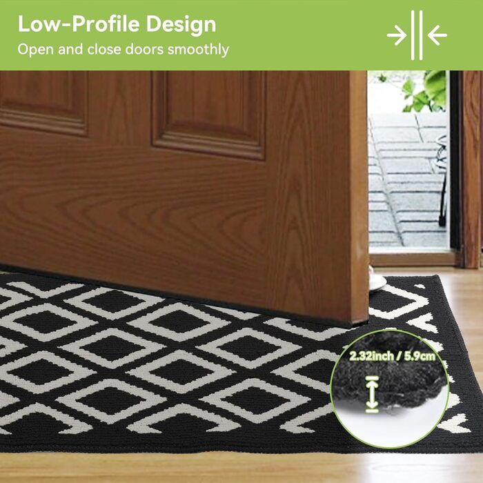 Килимок для дому OTRAKI, 60x90 см, антиковзаюча підлога, легко миється, для собак, вітальні, входу, кухні, тераси