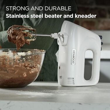 Міксер ручний Kenwood QuickMix Go HMP40.000GY з кейсом, вінчики та гак для тіста, ложка-мірка, 350W, сірий
