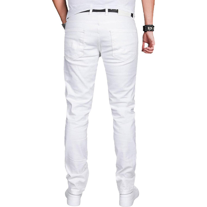 Чоловічі джинси Alessando Salvarini Slim Fit білі, еластичні, розмір 31W/30L