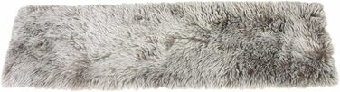 Faux Fur Table Runners, Table Toppers, Centerpieces (beige-brown, 30x120 cm)
