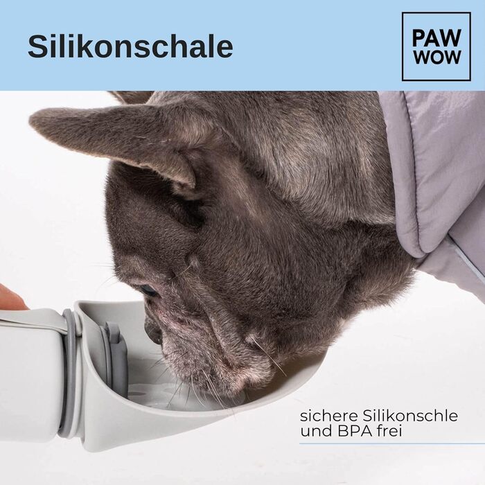 PAW WOW Paula: Водяна пляшка для собак 500 мл - ідеальна для прогулянок | Водяна пляшка для собак | PAW WOW