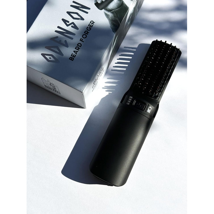 Odenson Beard Forger: Бездротова нагрівальна щітка для бороди – 4 температурні режими, портативна, акумуляторна
