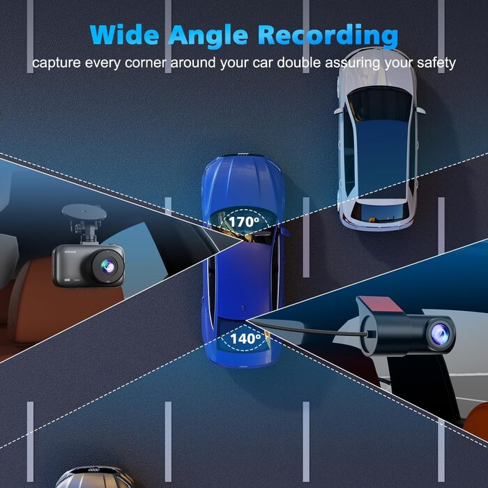 Відеореєстратор Dashcam 4K Dual з CPL фільтром, WiFi, 64GB SD, IPS 3